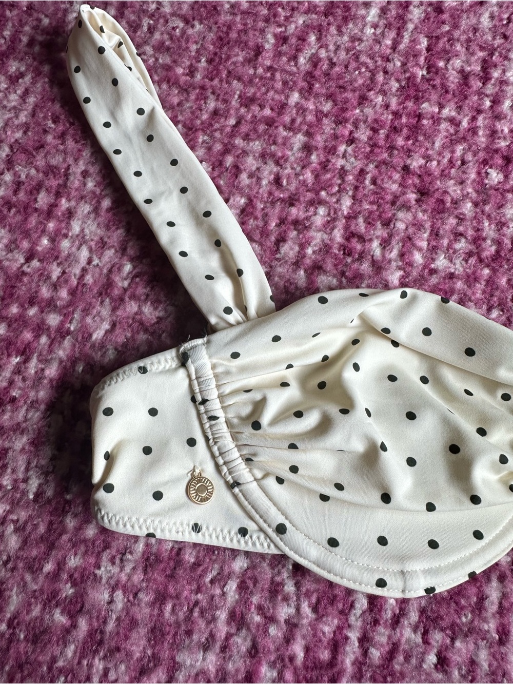 Rhythm cream w/ black polkadots bikini NWT - Picture 5 of 7